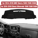 Dash Mat Carpet Dashboard Cover For 2014-2017 GMC Sierra 1500 2500 3500 Black