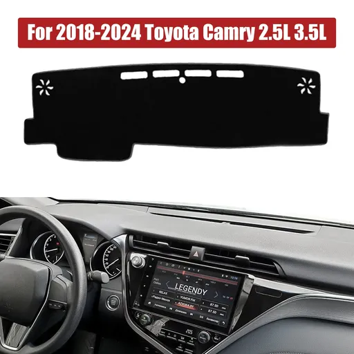 2018 2019 2020 Toyota Camry Dash Mat Carpet Dashboard Cover 2.5L 3.5L Black