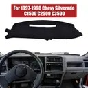 Dash Mat Carpet Dashboard Cover For 1997 1998 Chevy Tahoe Silverado C1500 Black