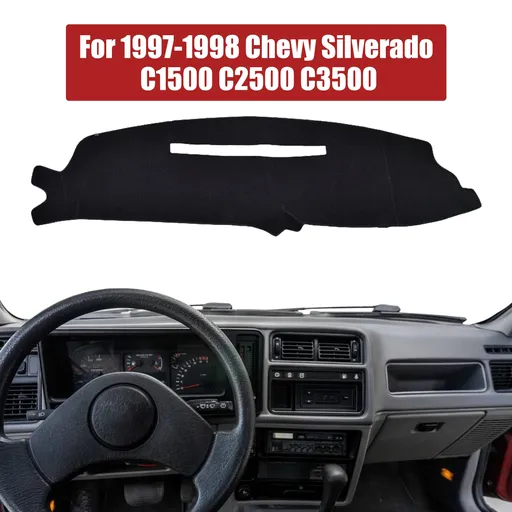 Dash Mat Carpet Dashboard Cover For 1997 1998 Chevy Tahoe Silverado C1500 Black
