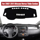 Dash Mat Carpet Dashboard Cover For 2007-2011 Nissan Versa Tiida Sedan Black