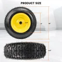 2pcs 16x6.5x8 Turf Tire With 3.3" Hub 3/4" Bearing For Lawn Mower Garden Tractor