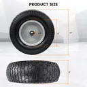 2pcs 13x5x6 Flat Free Tire And Wheel With 3.3" Hub 3/4" Bearing For Lawn Mower Garden Tractor