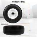 2pcs 9x3.50x4 Flat Free Tire And Wheel With 4.4" Hub 3/4" Bearing For Lawn Mower Garden Tractor