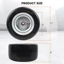 2pcs 11x6x5 Flat Free Tire And Wheel With 4" Hub 3/4" Bearing For Lawn Mower Garden Tractor