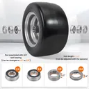 2pcs 11x6x5 Flat Free Tire And Wheel With 4" Hub 3/4" Bearing For Lawn Mower Garden Tractor