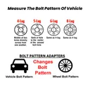 6x5.5 to 5x5 Wheel Adapters 2 inch Fit 5 Lug Wheels to 6 Lug Chevy GMC Truck 108mm Hub Bore 12x1.5 Thread Pitch 4pcs