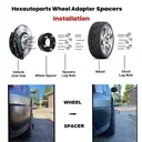 6x5.5 to 5x5 Wheel Adapters 2 inch Fit 5 Lug Wheels to 6 Lug Chevy GMC Truck 108mm Hub Bore 12x1.5 Thread Pitch 4pcs