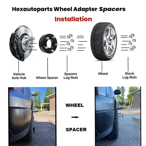 6x5.5 to 5x5 Wheel Adapters 2 inch Fit 5 Lug Wheels to 6 Lug Chevy GMC Truck 108mm Hub Bore 12x1.5 Thread Pitch 4pcs