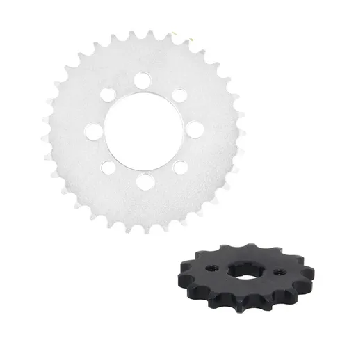 Black Drive Chain And Sprocket Set For Kawasaki KLX 110 2002-2009