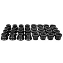 14 x 1.5 Black Flat Seat Open End Lug Nuts For Ford F250 F350 Super Duty 32pcs