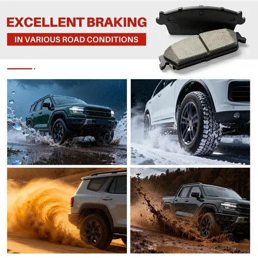 Front Rear Ceramic Brake Pads For Ford F150 2004-2008 Lincoln Mark LT 2006-2008 8pcs