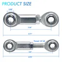 Economy Adjustable Heim Joint Rod End 1/2"- 20 Thread x 1/2" Bore RH