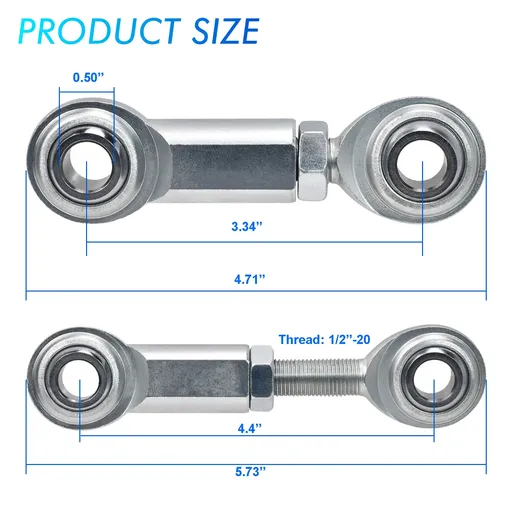 Economy Adjustable Heim Joint Rod End 1/2"- 20 Thread x 1/2" Bore RH
