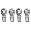 4x Chromoly Panhard Bar Kit Heim Joints 1x1/4" -12 with 1-5/8 HMS Bung .120