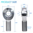 4x Chromoly Panhard Bar Kit Heim Joints 1x1/4" -12 with 1-5/8 HMS Bung .120