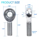 4x Chromoly Heim Joint Rod Ends Kit 5/8"-18 Thread x 5/8" Bore With 5/8-1/2 HMS Bung .120