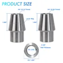 3/4 x 3/4-16 Economy 4 Link Rod End Kit With 3/4 Steel Cone Spacers & Bungs .120 Wall Heim Joint Rod End
