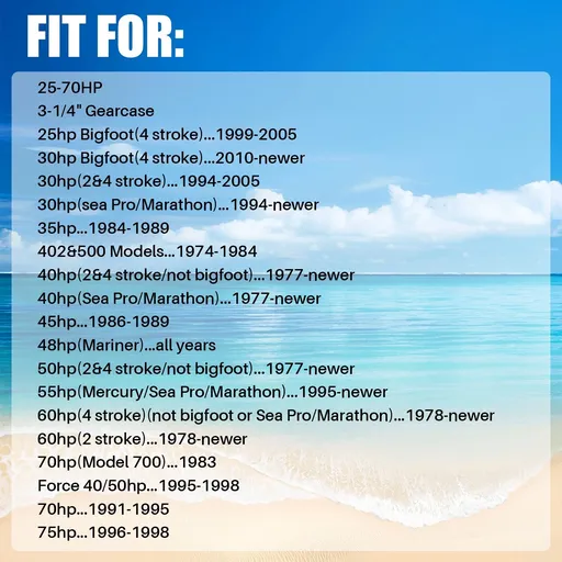 10.5 x 13 Aluminum Outboard Propeller Fit Mercury Engines 25-70HP 3 Blade Replace 48-816704A45