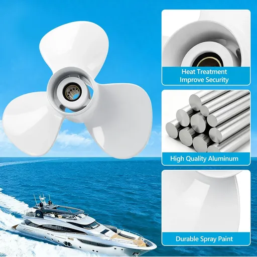 10 5/8 x 12 Aluminum Outboard Propeller Fit Yamaha Outboard 25-60HP 3 Blade Replace 6H5-45952-00-00