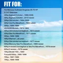 10.6 x 12 Aluminum Outboard Propeller Fit Mercury Enigne 25-70HP 4 Blade Replace 48-8M8026625