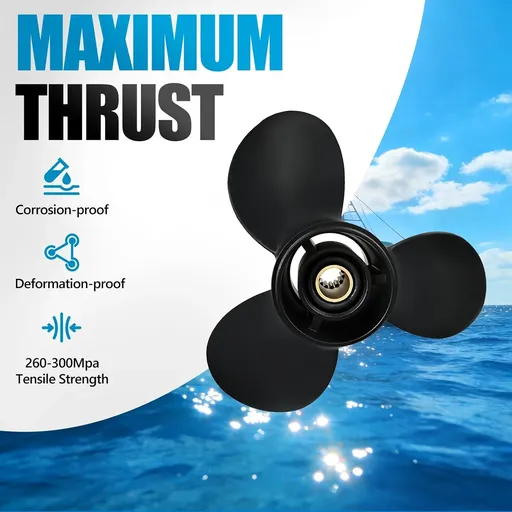 10 3/8 x 14 Aluminum Outboard Propeller Fit Mercury Enignes 25-70HP 3 Blade Replace 48-816706A45