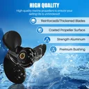 10 5/8x12 Aluminum Outboard Propeller Fit Mercury Enignes 25-70HP 3 Blade Replace 48-73134A45