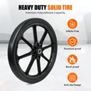 2pcs 20 inch Flat Free Tire And Wheel For Wheelbarrow Garden Wagon Lawn Cart