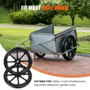 2pcs 20 inch Flat Free Tire And Wheel For Wheelbarrow Garden Wagon Lawn Cart