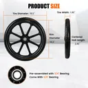 2pcs 20 inch Flat Free Tire And Wheel For Wheelbarrow Garden Wagon Lawn Yard Cart