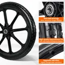 2pcs 20 inch Flat Free Tire And Wheel For Wheelbarrow Garden Wagon Lawn Yard Cart