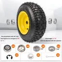 2pcs 16x6.5x8 Turf Tire With 3.3" Hub 3/4" Bearing For Lawn Mower Garden Tractor