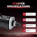 120V Starter For Tecumseh 37000 STC0016 33329 33329C 33329D 33329E 33329F