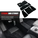 6 Piece Floor Mat Set For 1987-1995 Jeep Wrangler YJ Carpet Kit Black