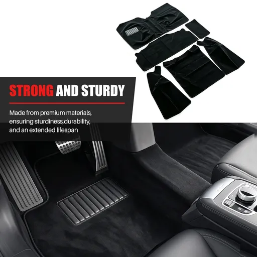 6 Piece Floor Mat Set For 1987-1995 Jeep Wrangler YJ Carpet Kit Black
