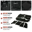 6 Piece Floor Mat Set For 1997-2006 Jeep Wrangler TJ Carpet Kit Black