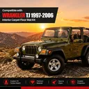 6 Piece Floor Mat Set For 1997-2006 Jeep Wrangler TJ Carpet Kit Gray