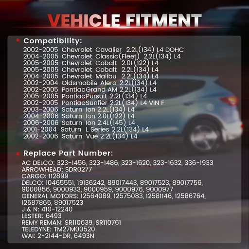 2002 2003 2004 2005 Chevy Cavalier Starter 2.2L 6493