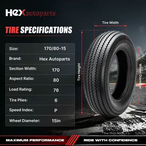 170 80 15 Rear Motorcycle Tire