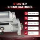 Starter For John Deere Tractor 955 1996 1997 Thermo King KDII 30 50 1989-2003 3.74 Diesel 18013 228000-0110