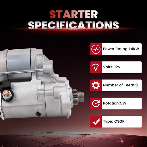 Starter For Kubota BX2200 RTV 900 1100 Replace 16235-63012 228000-6321 18419