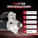 2000-2005 VW Golf Jetta Starter 1.8L 2.0L Manual Trans 17780