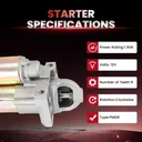 Starter For Chevy Tahoe Avalanche Suburban GMC Yukon Envoy 2003 2004 2005 2006 2007 2008 4.8L 5.3L V8 6494