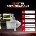 2002-2005 Kia Sedona Hyundai Santa Fe Starter 3.5L 17764