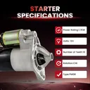 1988-1998 Jeep Wrangler Starter 4.0L 4.2L 17006