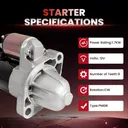2003 2004 2005 2006 Honda Element Starter 2.4L Manual Trans 17869