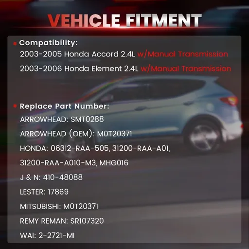 2003 2004 2005 2006 Honda Element Starter 2.4L Manual Trans 17869
