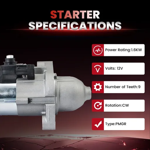Starter For Acura TSX 2009 2010 2011 2012 2013 2014 2.4L 17954