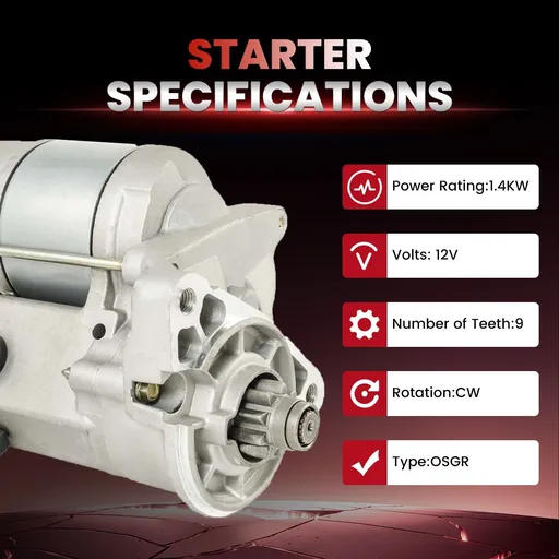 Starter For Toyota Tacoma 2.4L 1995-2004 2.7L 1995-2007 L4 17668