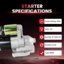 2006-2009 Ford Fusion Mercury Milan Starter 3.0L 17945